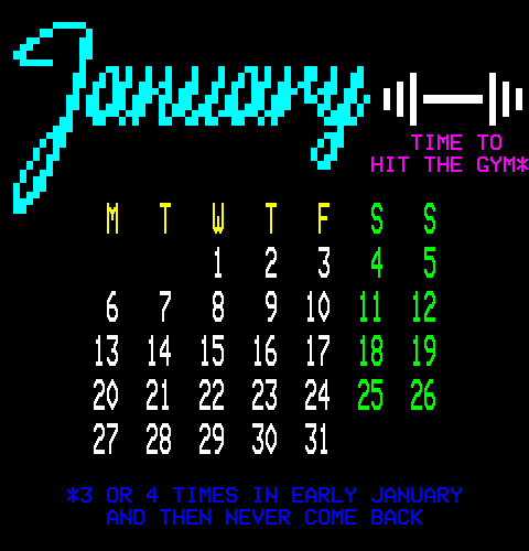 Calendar January 2025