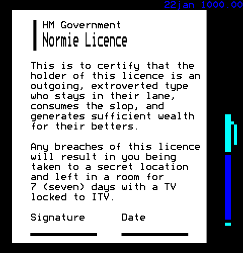 Normie Licence