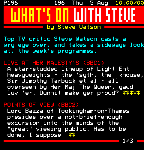 Teletext TV review 1/3
